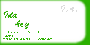 ida ary business card